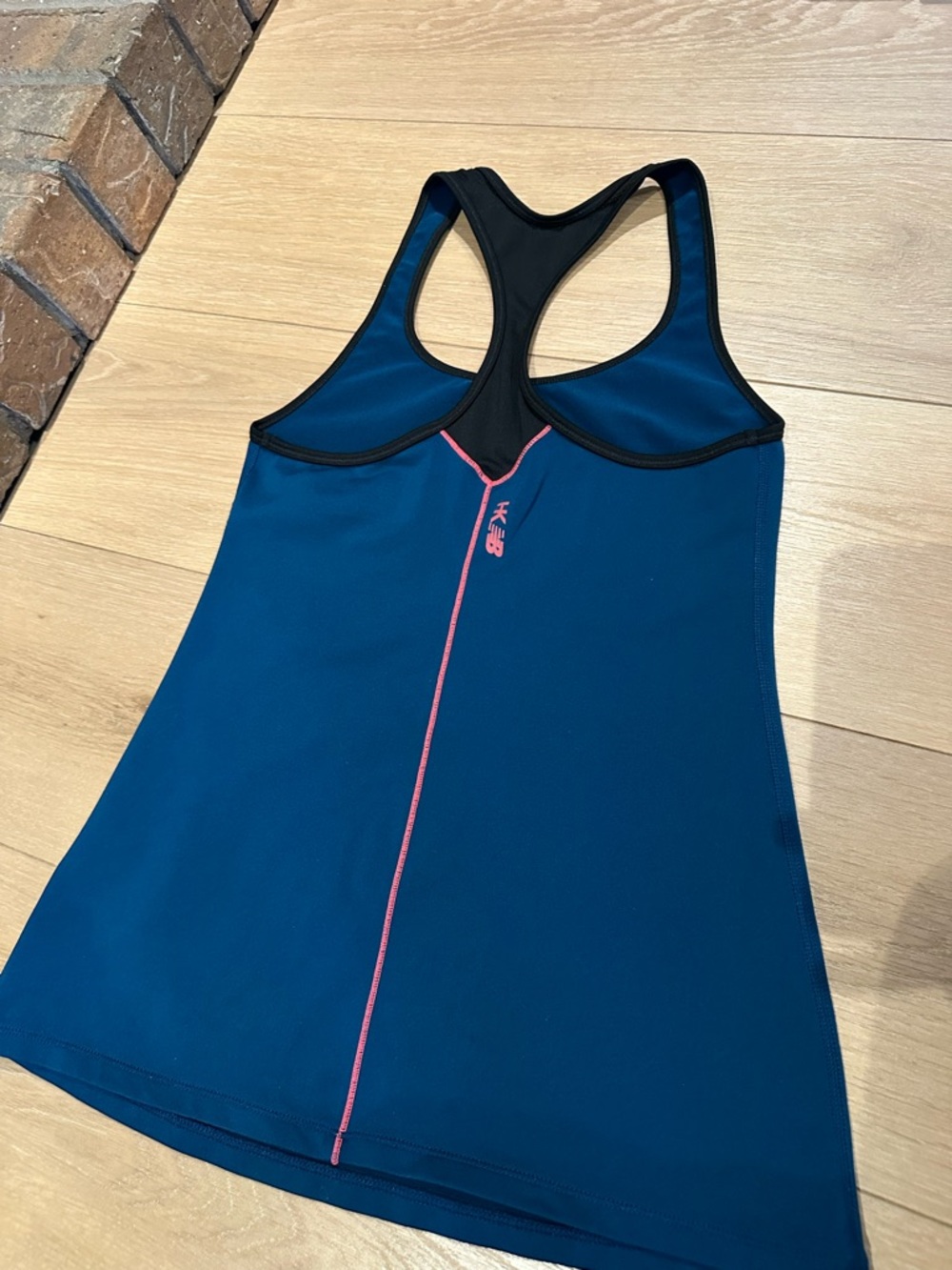 Women's New Balance Blue Racerback Active Tank Top - Picture 2 of 4